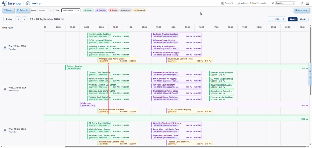 Daily agenda – mode | Hirehop